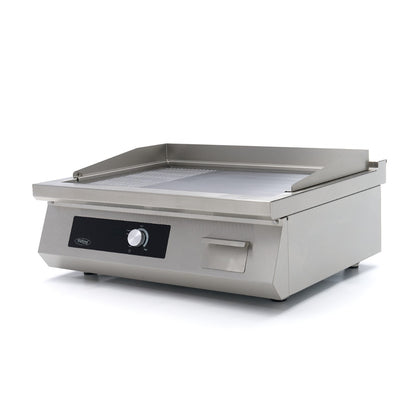 Inductie Grillplaat 700 - Glad en Gegroefd - 5000W - Dubbel