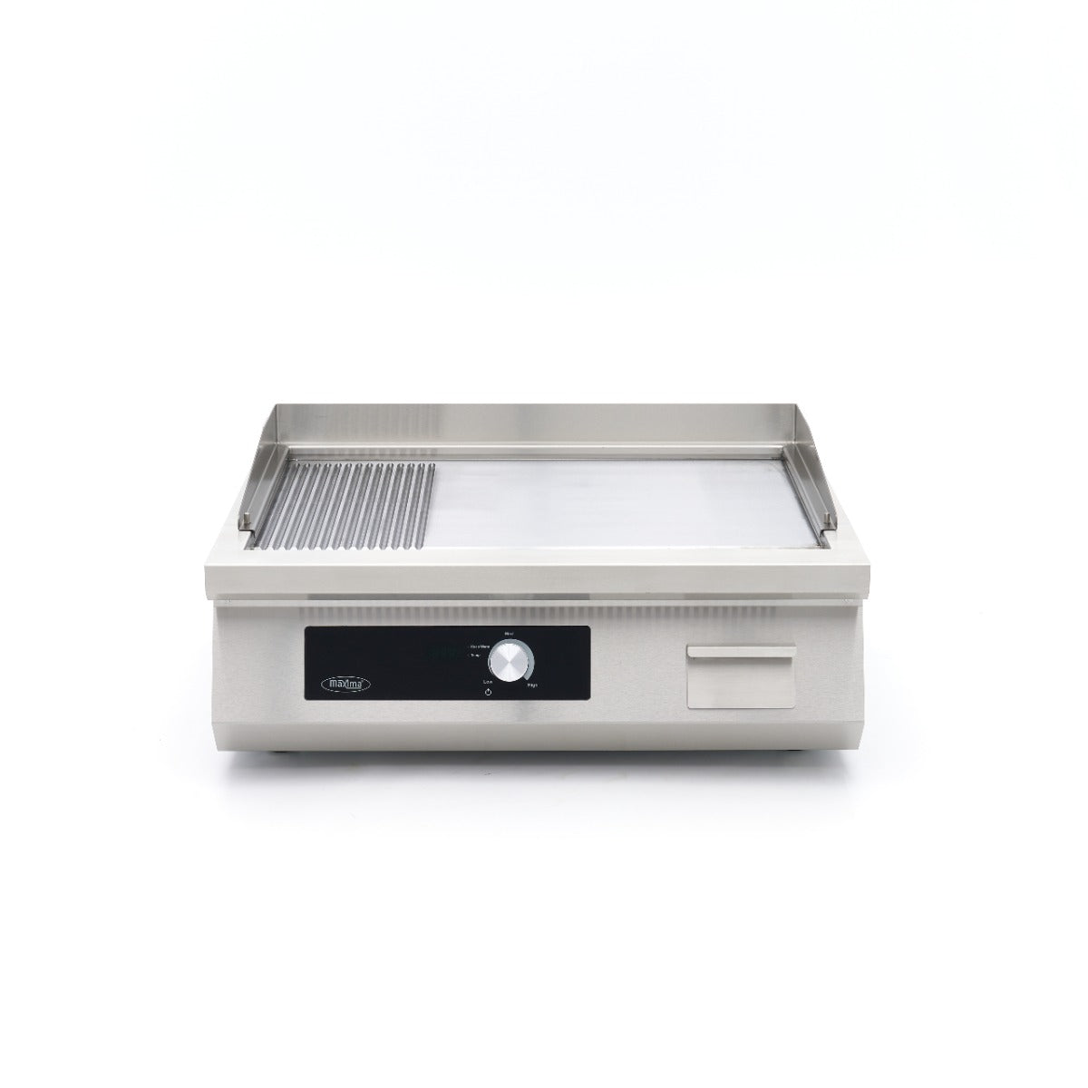 Inductie Grillplaat 700 - Glad en Gegroefd - 5000W - Dubbel