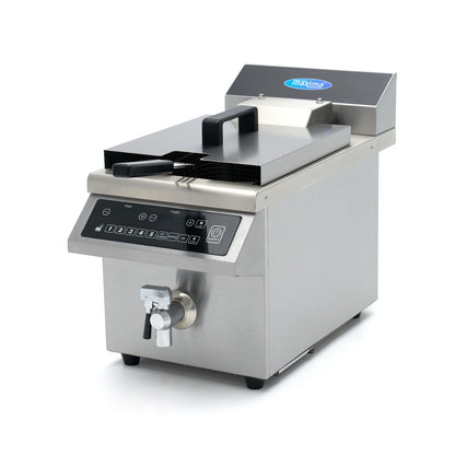 Frituurpan - 8 L - 1 Mand - Inductie - Liftsysteem - met Tapkraan