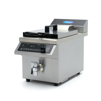 Frituurpan - 8 L - 1 Mand - Inductie - Liftsysteem - met Tapkraan
