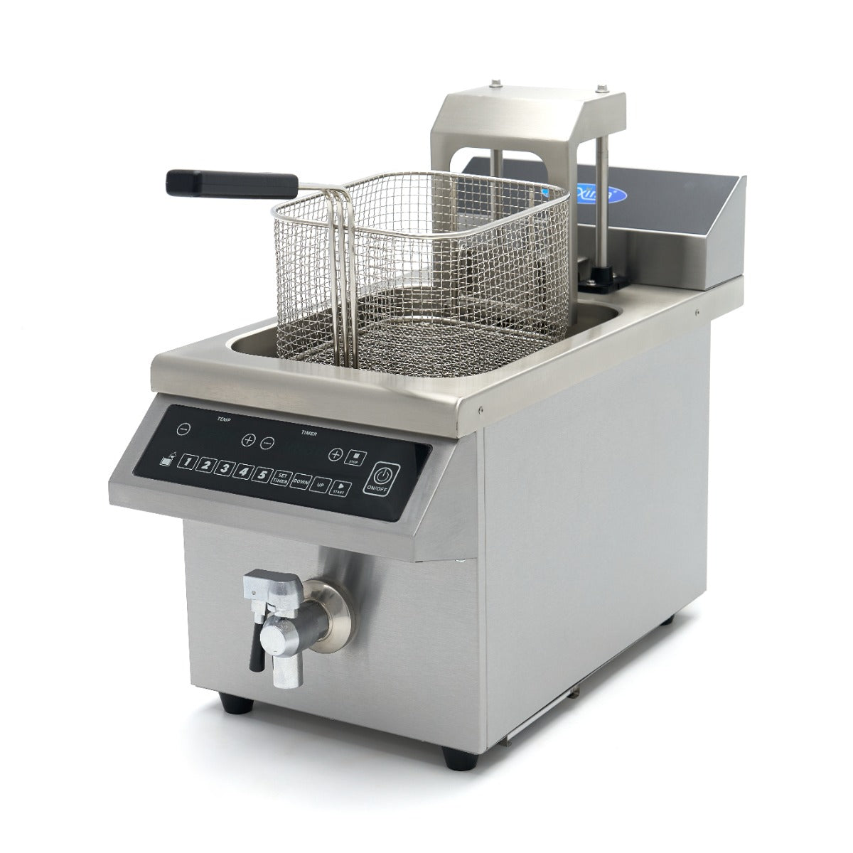 Frituurpan - 8 L - 1 Mand - Inductie - Liftsysteem - met Tapkraan