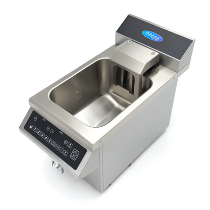 Frituurpan - 8 L - 1 Mand - Inductie - Liftsysteem - met Tapkraan