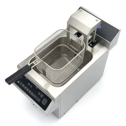 Frituurpan - 8 L - 1 Mand - Inductie - Liftsysteem - met Tapkraan