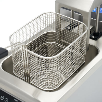 Frituurpan - 8 L - 1 Mand - Inductie - Liftsysteem - met Tapkraan