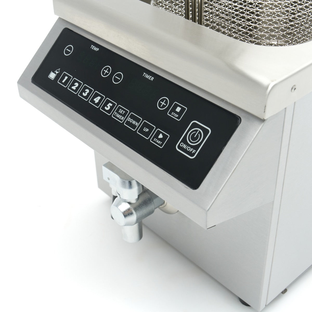Frituurpan - 8 L - 1 Mand - Inductie - Liftsysteem - met Tapkraan