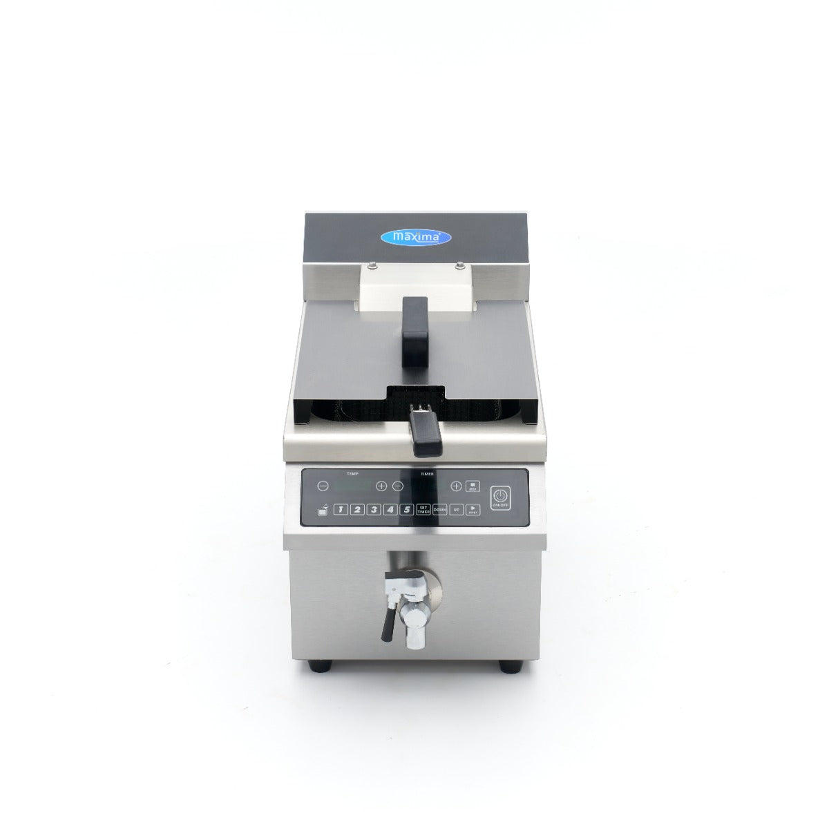 Frituurpan - 8 L - 1 Mand - Inductie - Liftsysteem - met Tapkraan