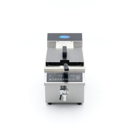 Frituurpan - 8 L - 1 Mand - Inductie - Liftsysteem - met Tapkraan