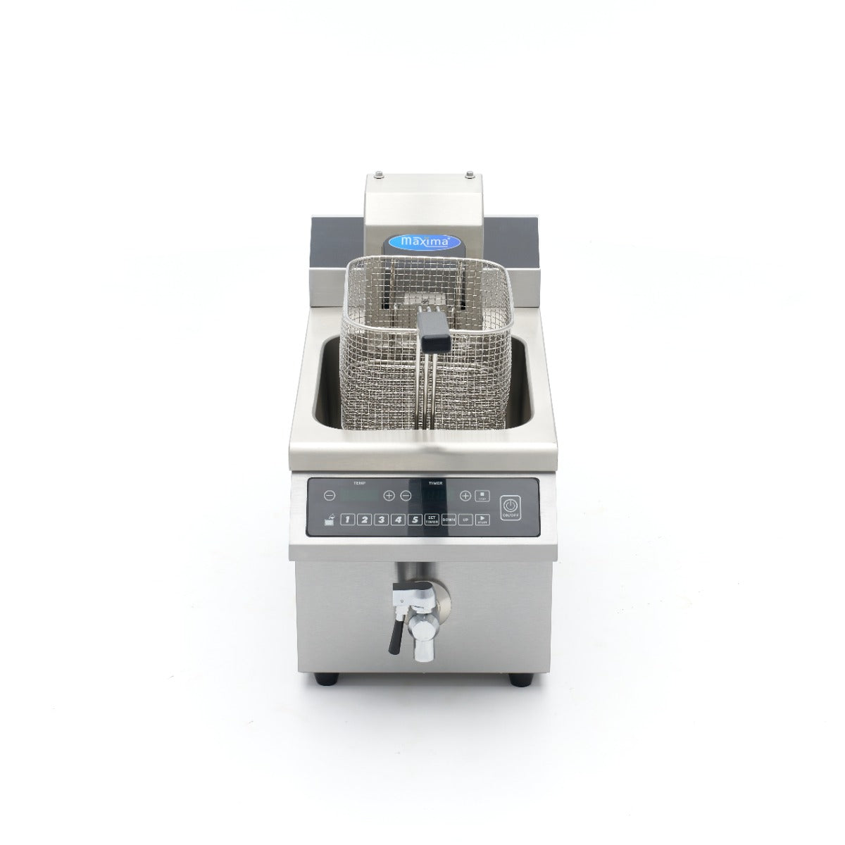 Frituurpan - 8 L - 1 Mand - Inductie - Liftsysteem - met Tapkraan