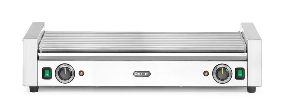Worstrolgrill XL - 2 zones, HENDI, Zilver, 230V/2000W, 732x590x(H)168mm, Rechthoekig
