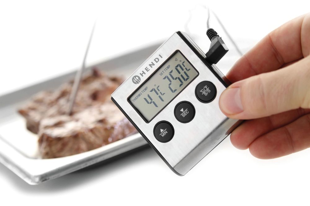 Braadthermometer met timer, HENDI, 65x70x(H)17mm