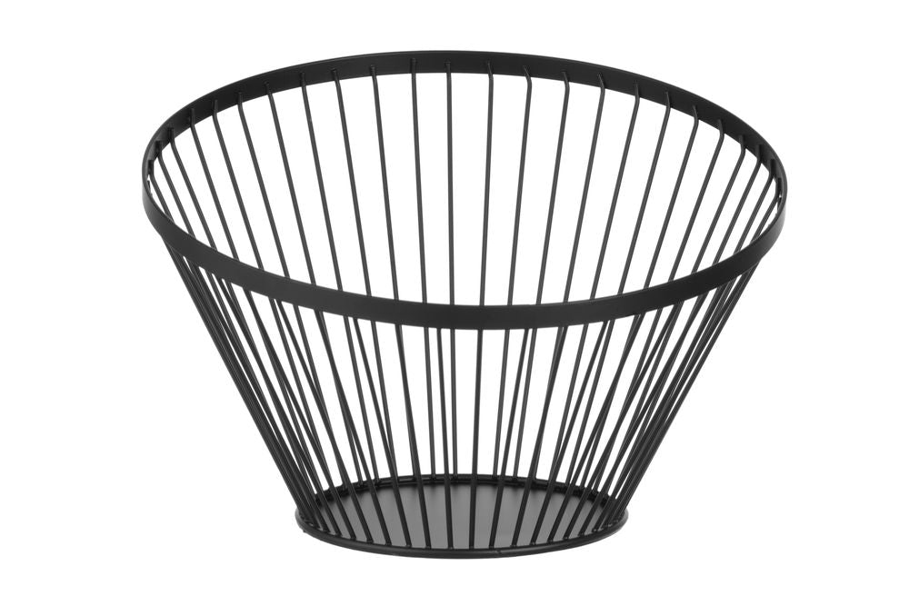 Fruitkorf schuin zwart, HENDI, ⌀300x(H)205mm