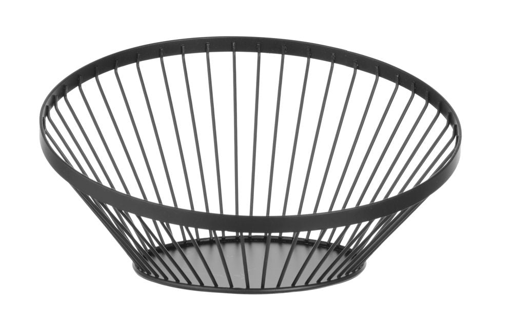 Fruitkorf schuin zwart, HENDI, ⌀280x(H)130mm