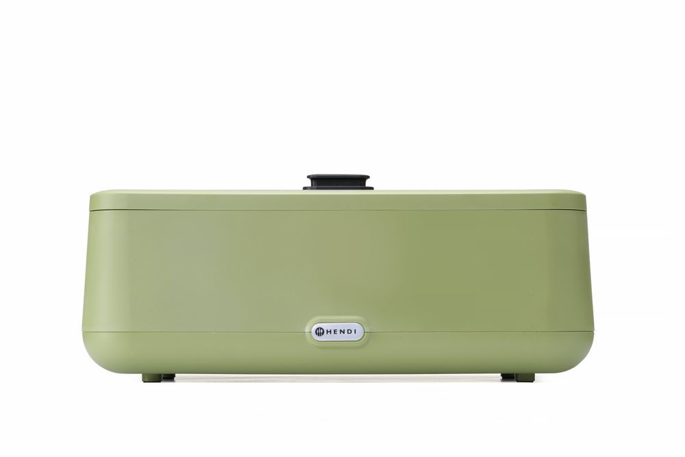 Chafing dish UNIQ, HENDI, designed by Robert Bronwasser, GN 1/1, Groen, 230V/700W, 607x402x(H)245mm