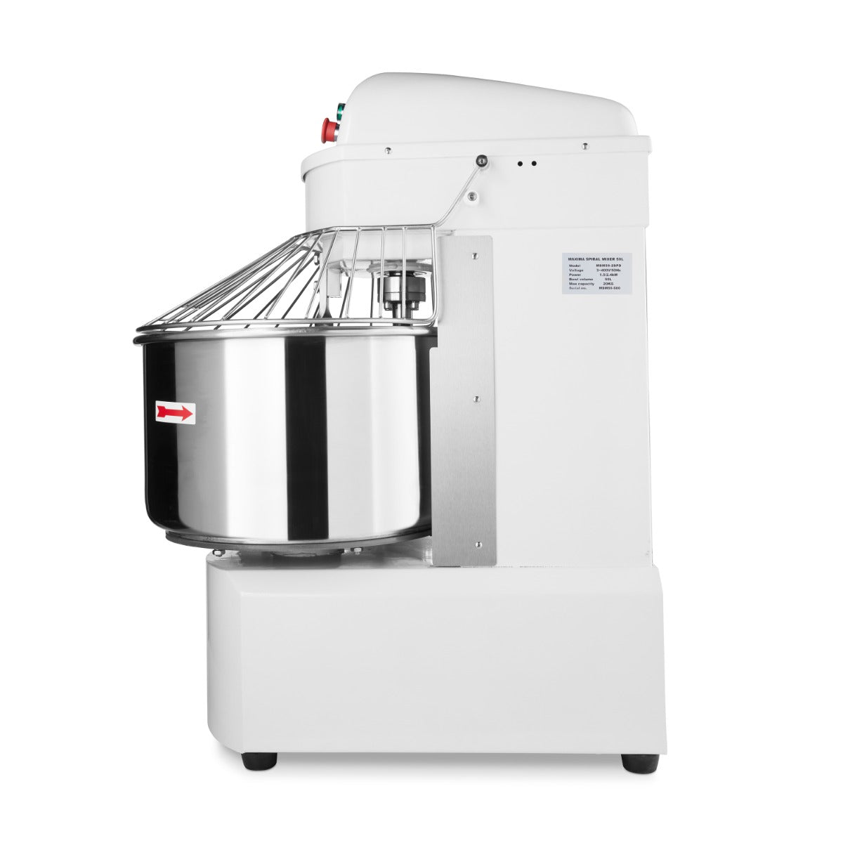 Spiraalkneder - 50 L - 32 Kg Deeg - 2 Snelheden