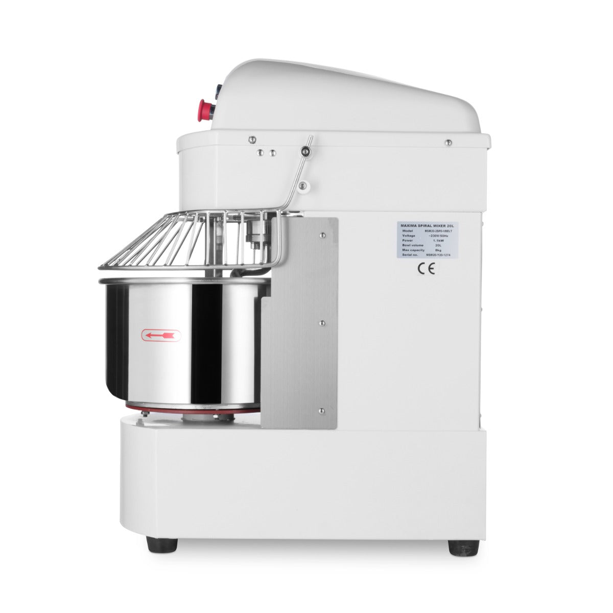Spiraalkneder - 20 L - 13 Kg Deeg - 2 Snelheden