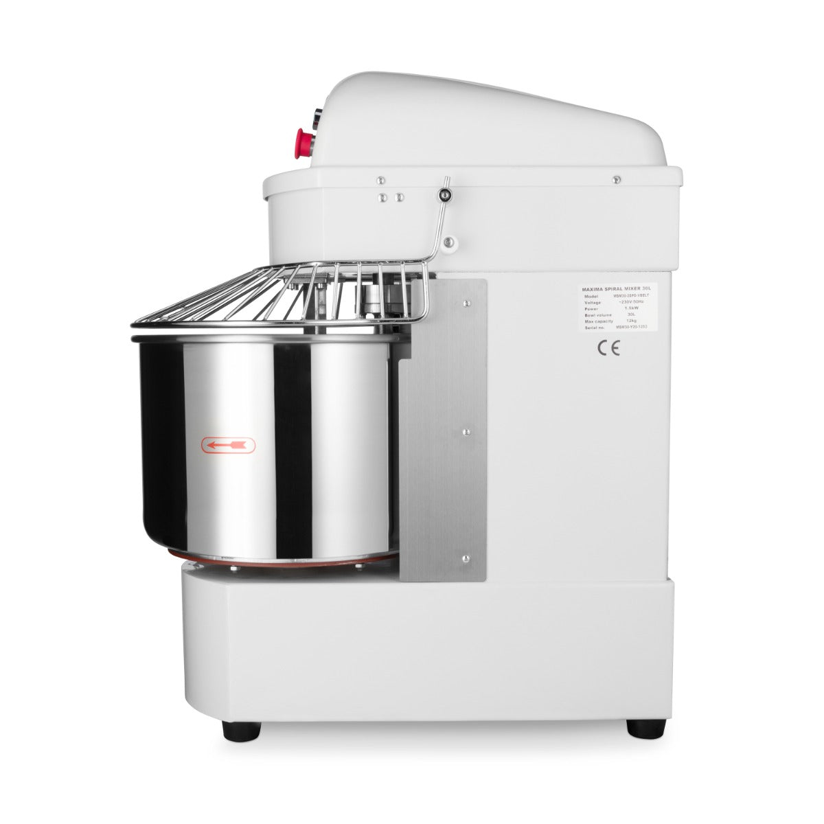 Spiraalkneder - 30 L - 19 Kg Deeg - 2 Snelheden