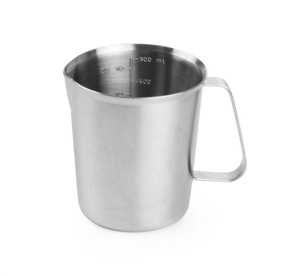 Maatbeker roestvast staal, HENDI, 0,5L, ⌀90x(H)105mm