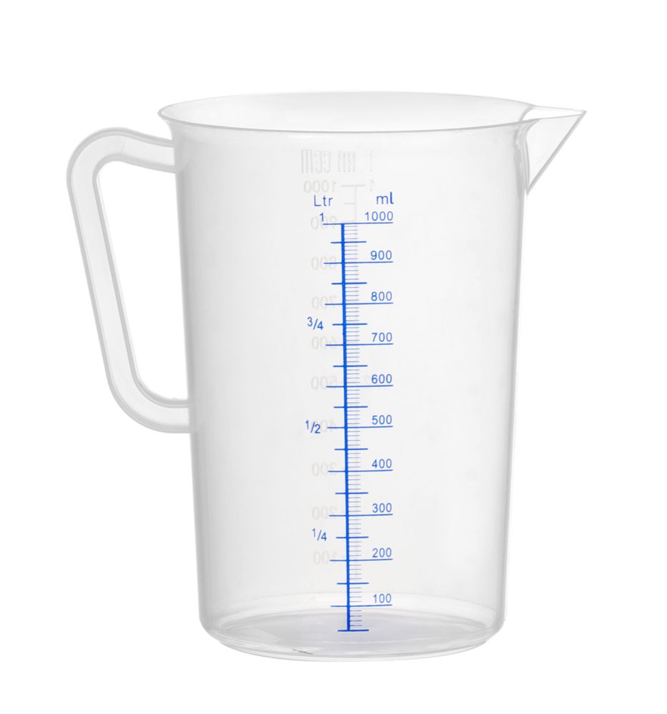 Maatbeker polypropyleen, HENDI, Kitchen Line, 1L, ⌀110x(H)170mm