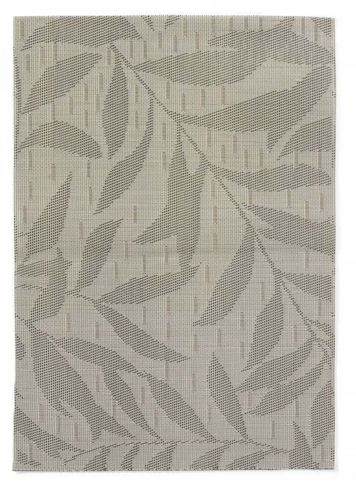 Placemat, bladeren – set, HENDI, Lichtgrijs, 6 st., 450x300mm