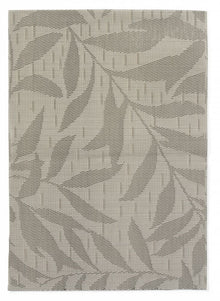 Placemat, bladeren – set, HENDI, Lichtgrijs, 6 st., 450x300mm