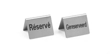 Tafelstandaard Gereserveerd - 4 st., HENDI, Gereserveerd / Reservé, 50x35x(H)40mm