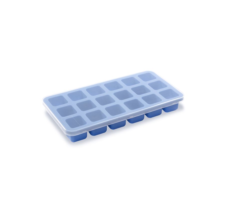 IJsblokjesvorm met deksel, BarUp, Blauw, 217x114x(H)30mm