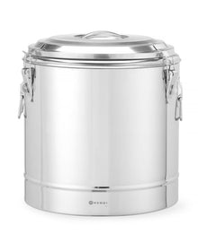 Geïsoleerde draagbare container, HENDI, Kitchen Line, 31L, Zilver, ⌀400x(H)445mm