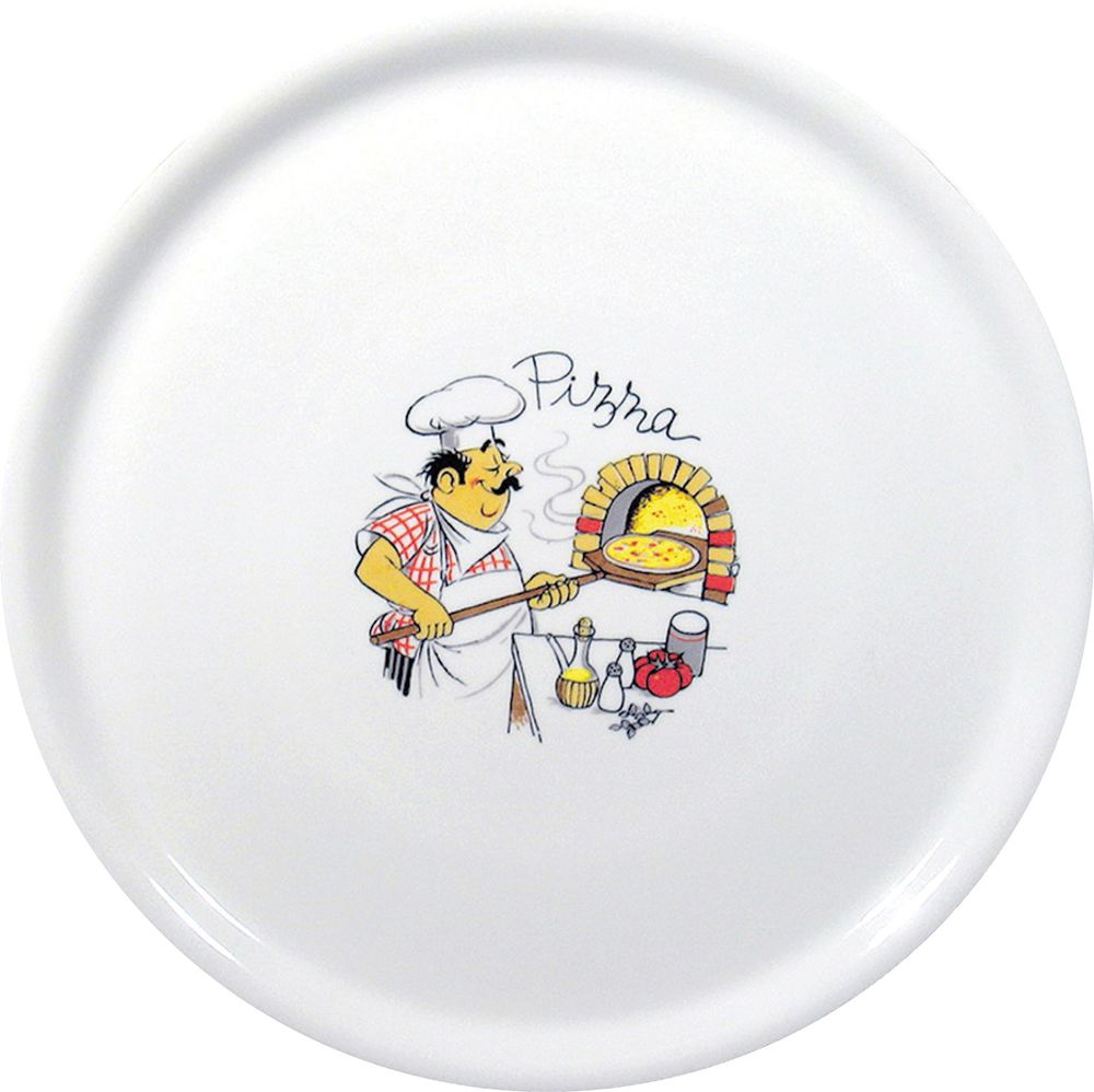 Pizzabord Traditional, HENDI, Wit, ⌀330mm