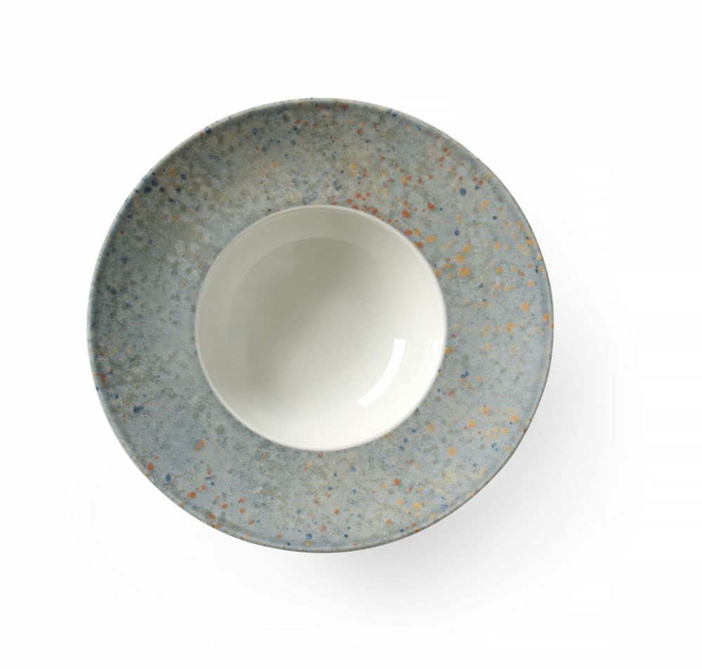 Pastabord Drops Collection, HENDI, Drops Collection, Lichtgrijs, ⌀275mm