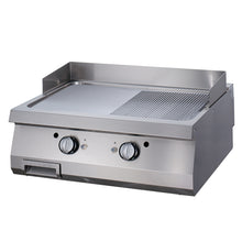 Premium Grillplaat - Half Gegroefd Chroom - Dubbel - 90 cm Diep - Elektrisch