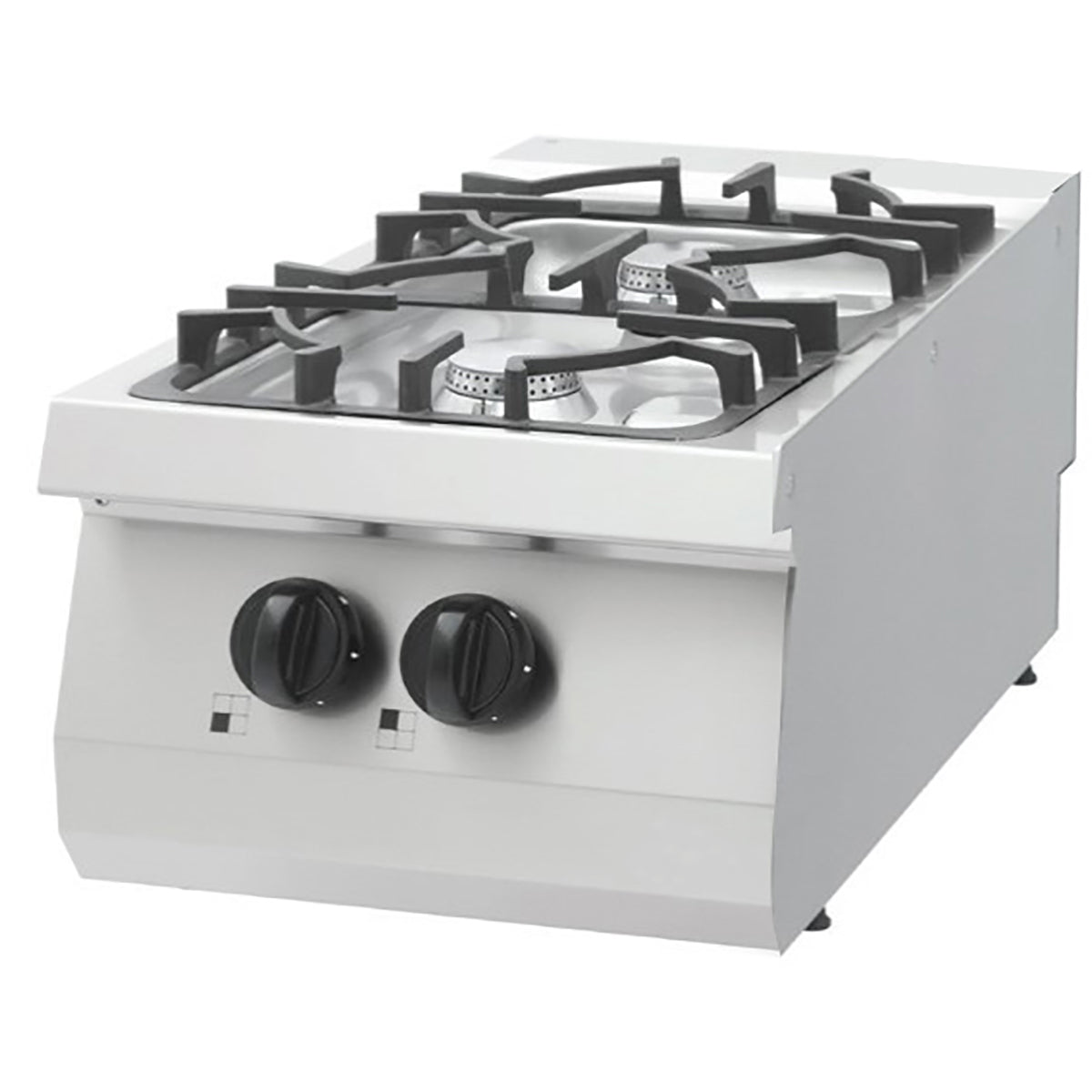 Heavy Duty Kookplaat - 2 Pitten - Enkel - 70 cm Diep - 15 kW - Gas