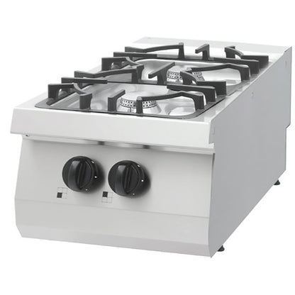 Heavy Duty Kookplaat - 2 Pitten - Enkel - 70 cm Diep - 15 kW - Gas