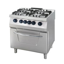 Heavy Duty Fornuis - 4 Pitten - Dubbel - 70 cm Diep - 36 kW - Gas incl. Elektrische Oven