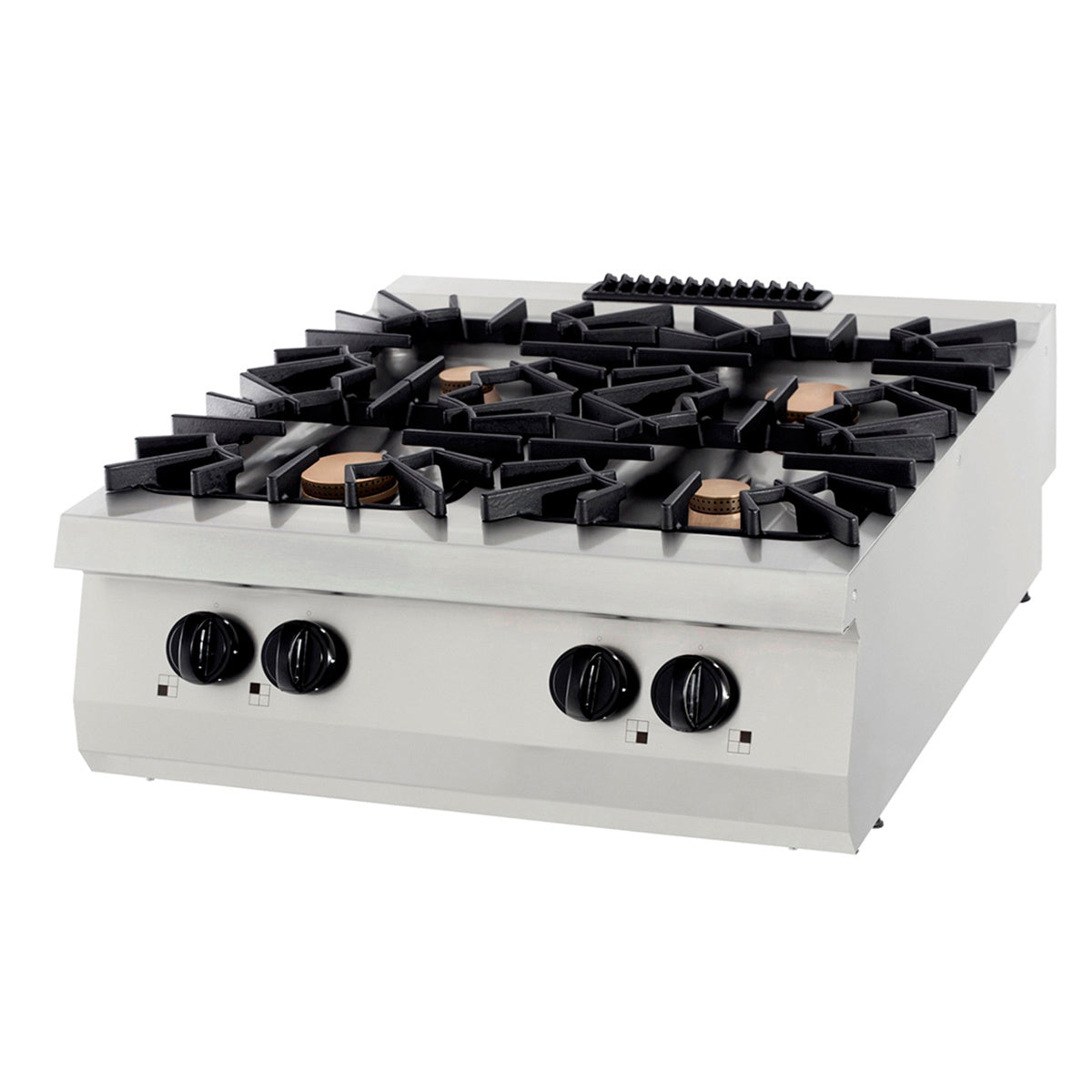 Premium Kookplaat - 4 Pitten - Dubbel - 90 cm Diep - 40 kW - Gas
