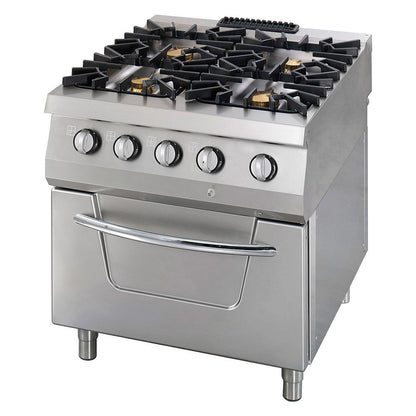 Premium Fornuis - 4 Pitten - Dubbel - 90 cm Diep - incl. Oven - Gas