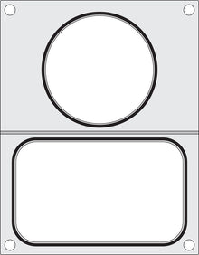 Traysealer matrix, HENDI, 2 containers (1x 178x113 mm, 1x ø115 mm)