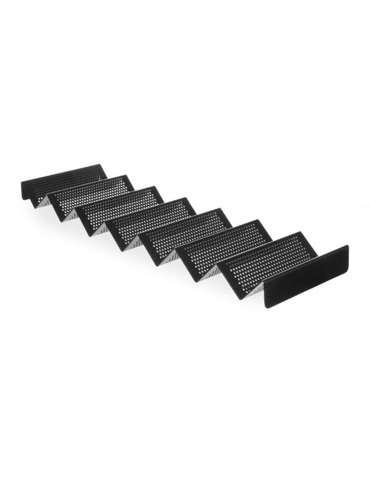 Broodrolhouder - Geperforeerd, HENDI, Zwart, 580x170x(H)40mm