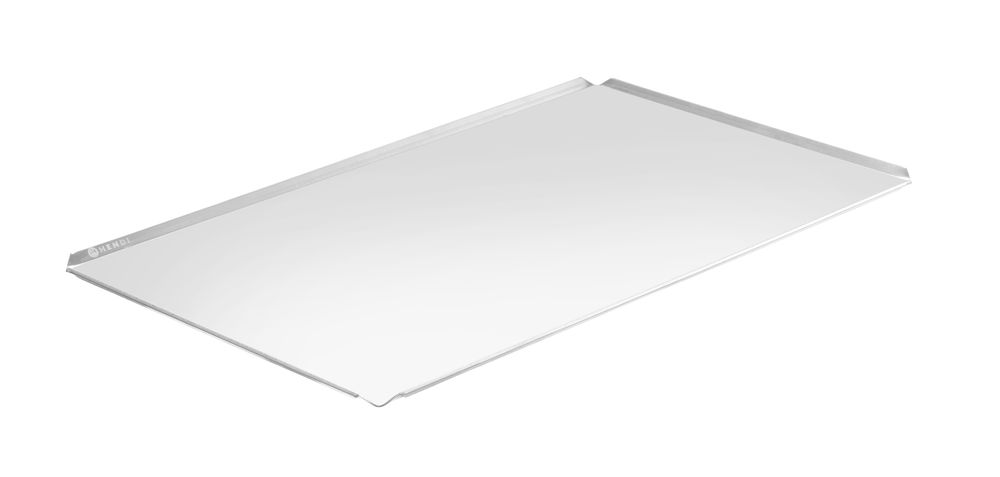 Tray, 4 randen, HENDI, Zilver, 600x400x(H)10mm, Rechthoekig
