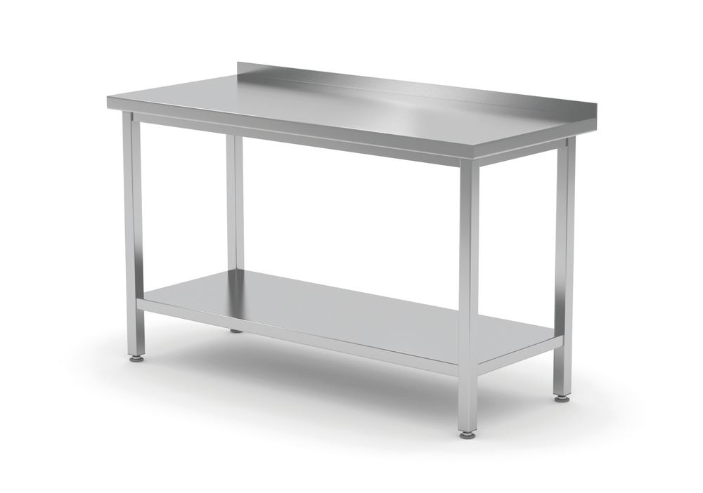 Wandtafel met plank – geschroefd, diepte 600 mm, HENDI, Profi Line, 1000x600x(H)850mm