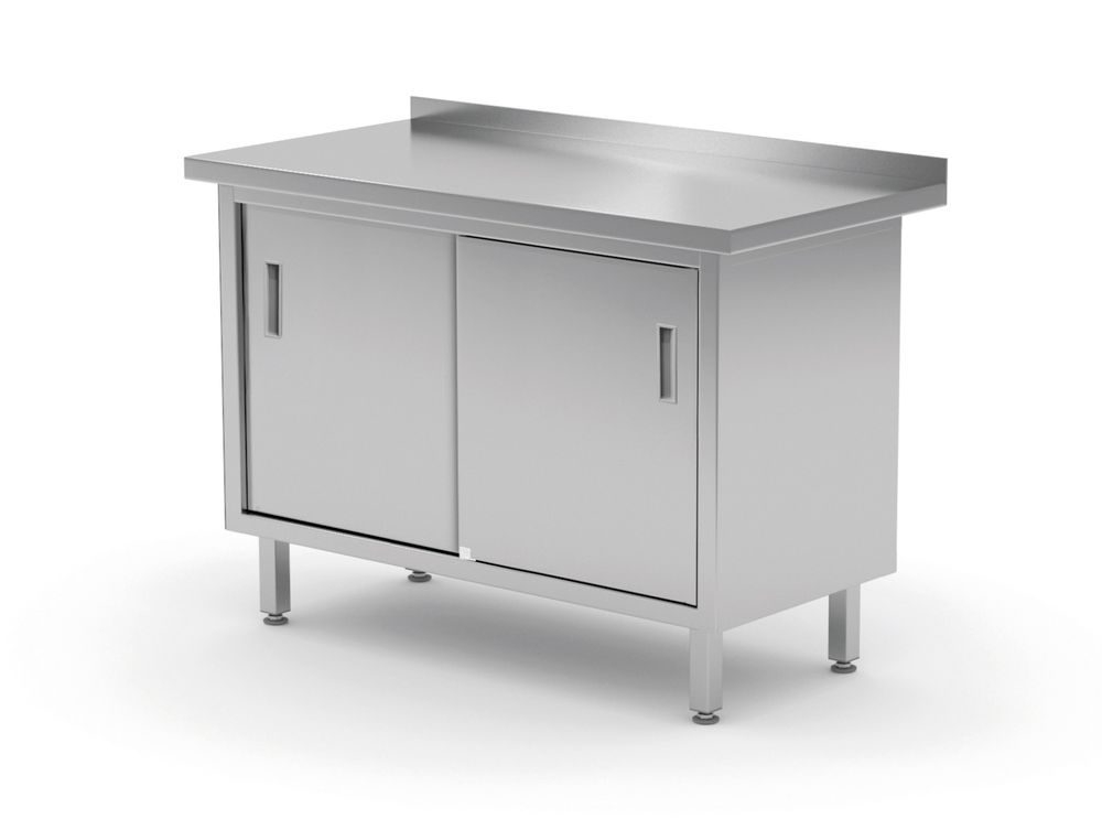 Wandtafelkast met schuifdeuren - gelast, HENDI, Profi Line, 1000x600x(H)850mm