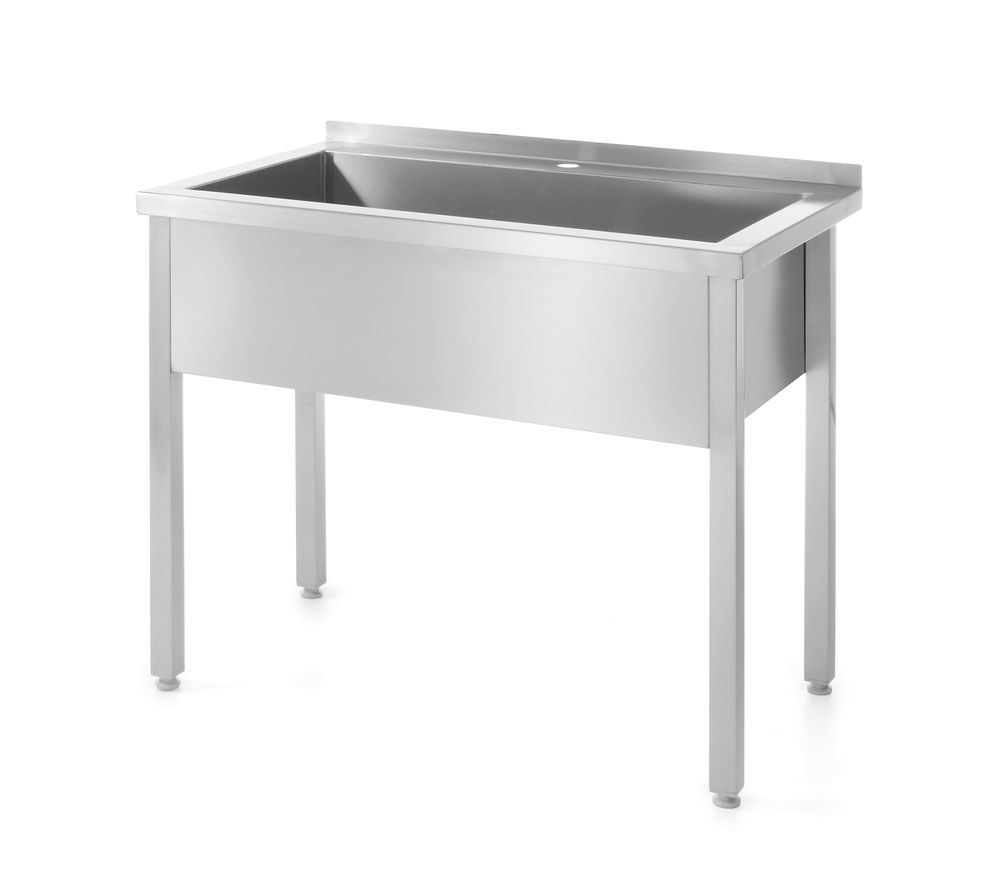 Tafel met enkele spoelbak – gelast, HENDI, Profi Line, 1000x600x(H)850mm