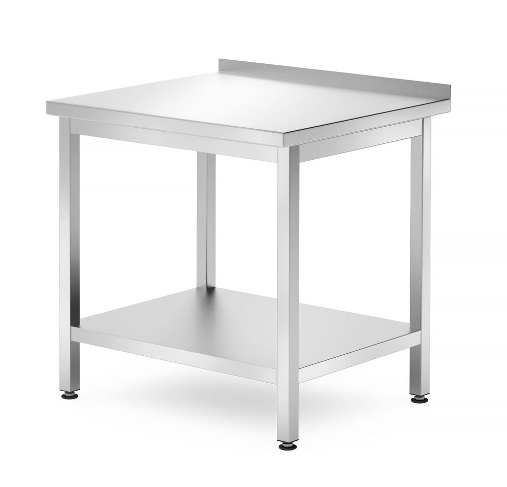 Wandtafel met plank – geschroefd, diepte 700 mm, HENDI, Profi Line, 800x700x(H)850mm