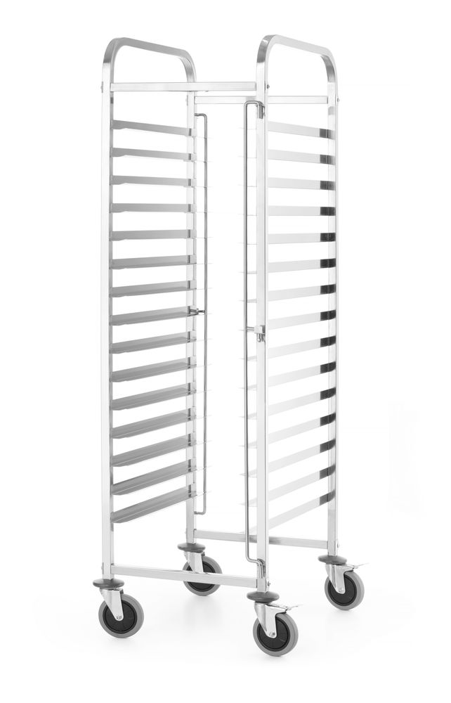 Regaalwagen , HENDI, Kitchen Line, Zilver, 470x620x(H)1735mm