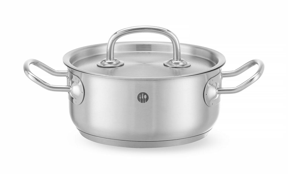 Kookpan laag - met deksel, HENDI, Kitchen Line, 1,4L, ⌀160x(H)75mm