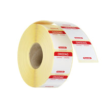 Voedselveiligheidsstickers, multifunctioneel, eenvoudig verwijderbaar , HENDI, Woensdag, Rood, 1000 st., 25x25mm