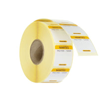 Voedselveiligheidsstickers, multifunctioneel, eenvoudig verwijderbaar , HENDI, Dinsdag, Geel, 1000 st., 25x25x(H)mm
