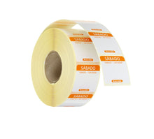 Voedselveiligheidsstickers, multifunctioneel, eenvoudig verwijderbaar , HENDI, Oranje, 1000 st., 25x25x(H)mm