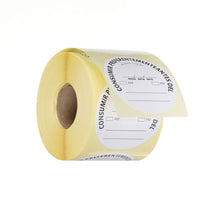 Voedselveiligheidsstickers, multifunctioneel, eenvoudig verwijderbaar, “GEBRUIKEN TOT”, HENDI, Wit, 500 st., ⌀50mm