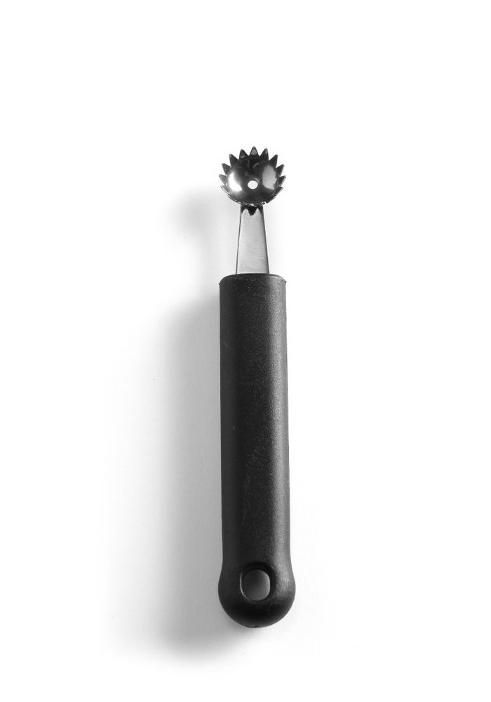 Meloenbolletjeslepel gekarteld, HENDI, Zwart, (L)150mm