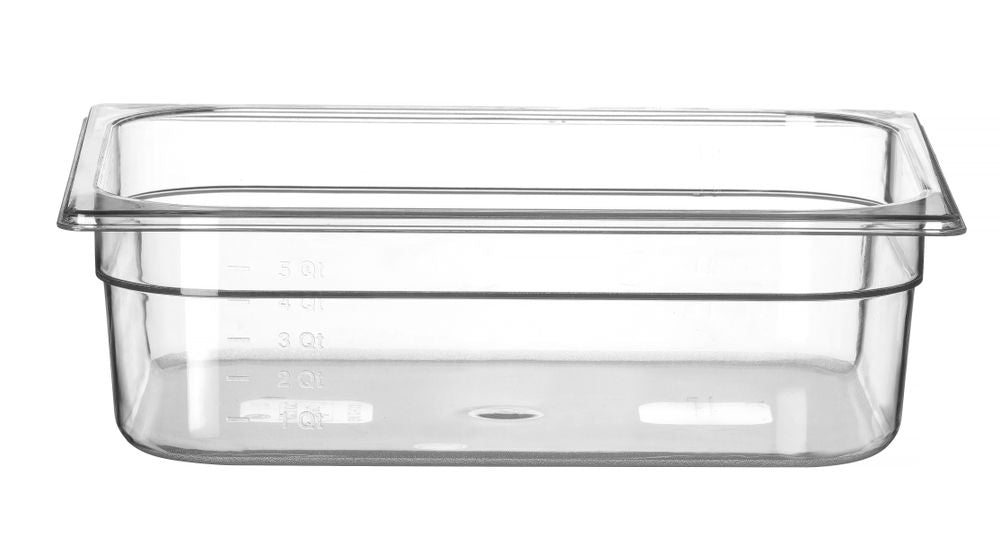 Container GN 1/2 polycarbonaat, HENDI, Profi Line, GN 1/2, 6,5L, Transparant, 325x265x(H)100mm